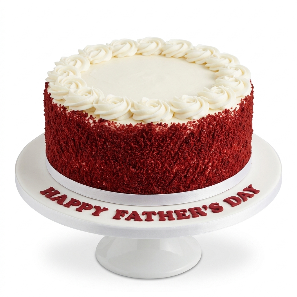Red Velvet Father's Day Cake