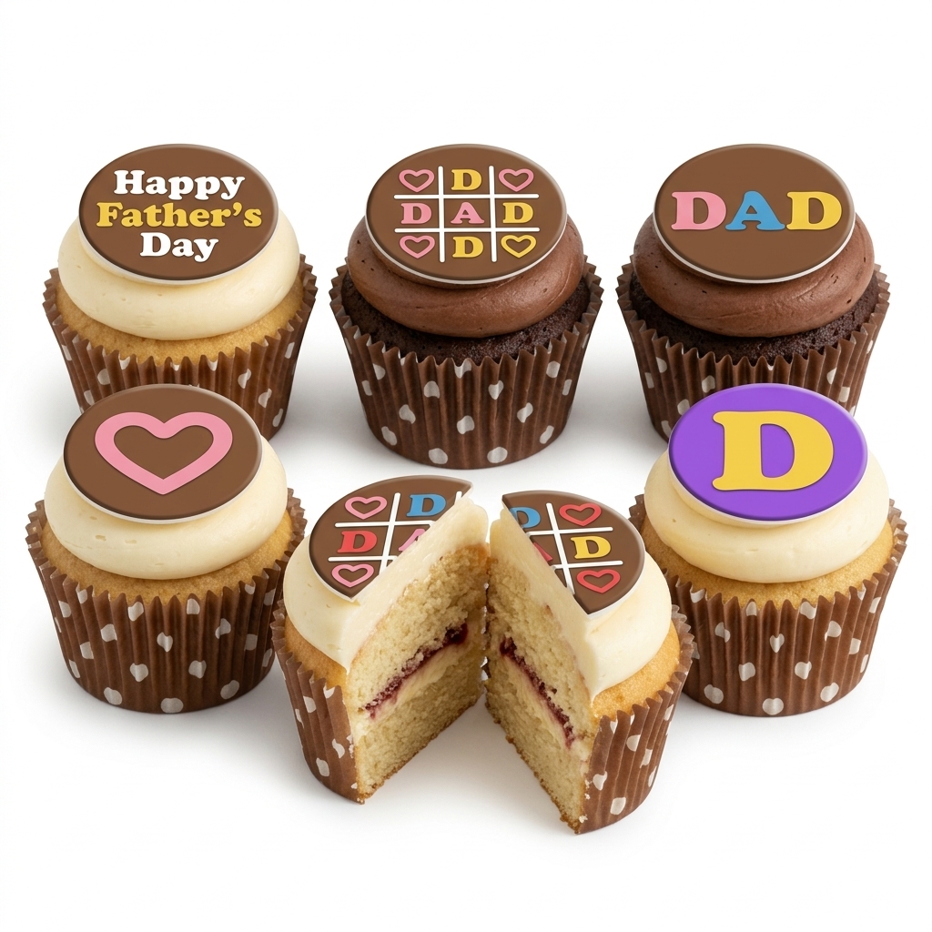 Father's Day Cupcakes | DAD & Hearts Design
