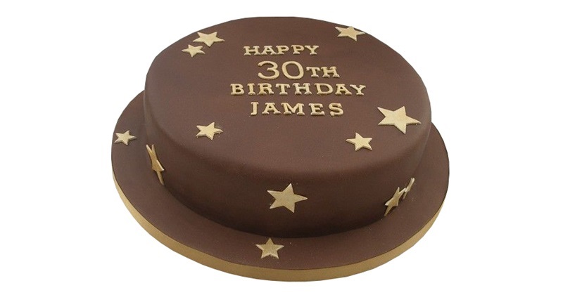 30th Stars Numbered Birthday Cake – celticcakes.com