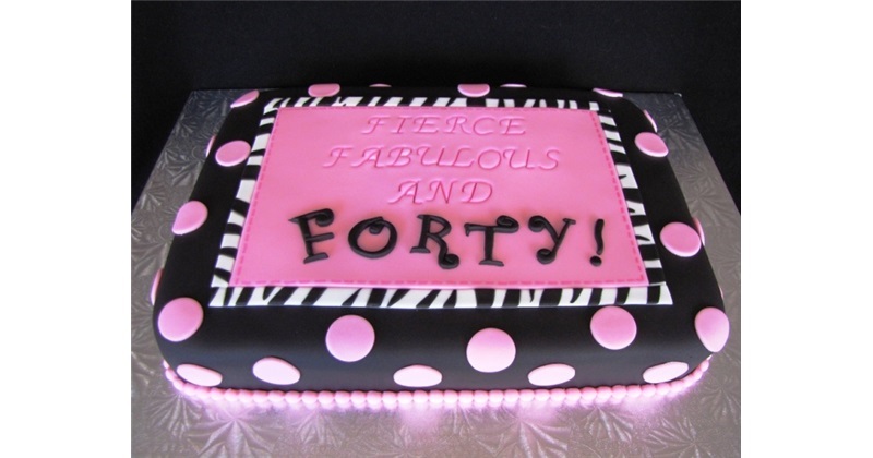 40th birthday female cake