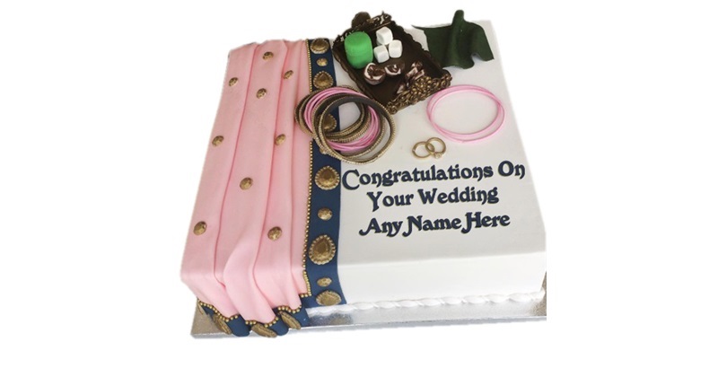 Happy Anniversary Wish Cake - Unique Beautiful Cake with Name