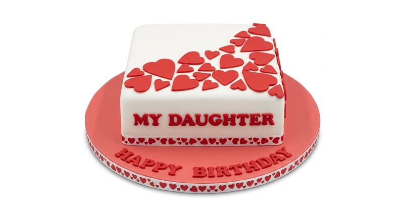 Heart Birthday Cake | Custom Message Cakes UK