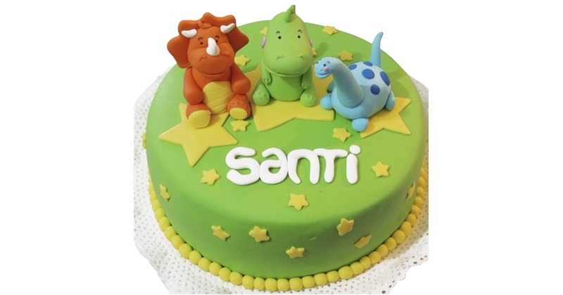 Dinosaur kids cake
