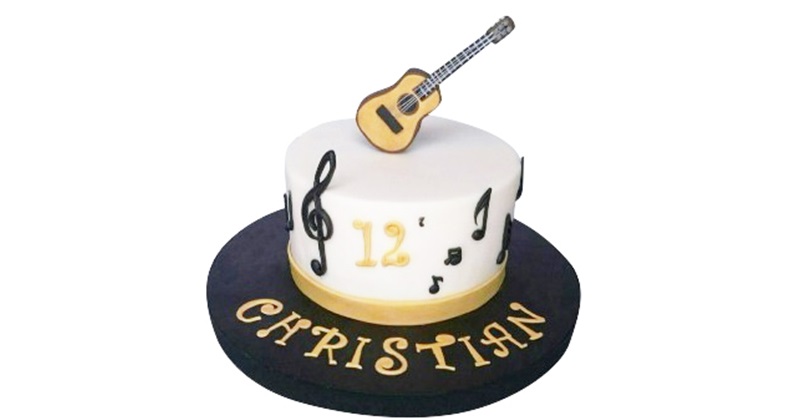 Luv Guitar Cake - Rashmi's Bakery