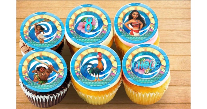 Moana Theme Cupcakes