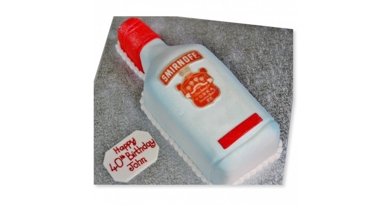 Vodka bottle birthday cake Vodka bottle birthday cake