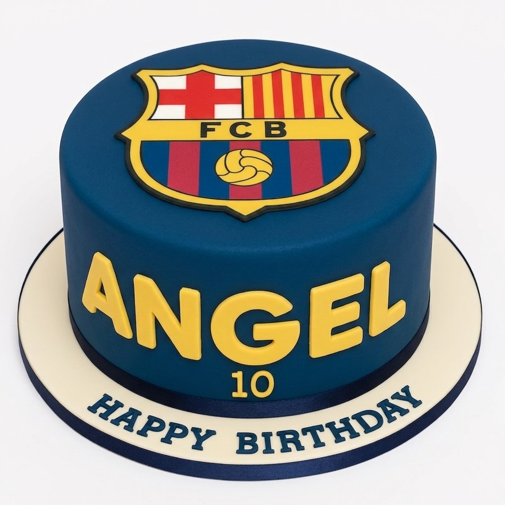 FC Barcelona Football Birthday Cake