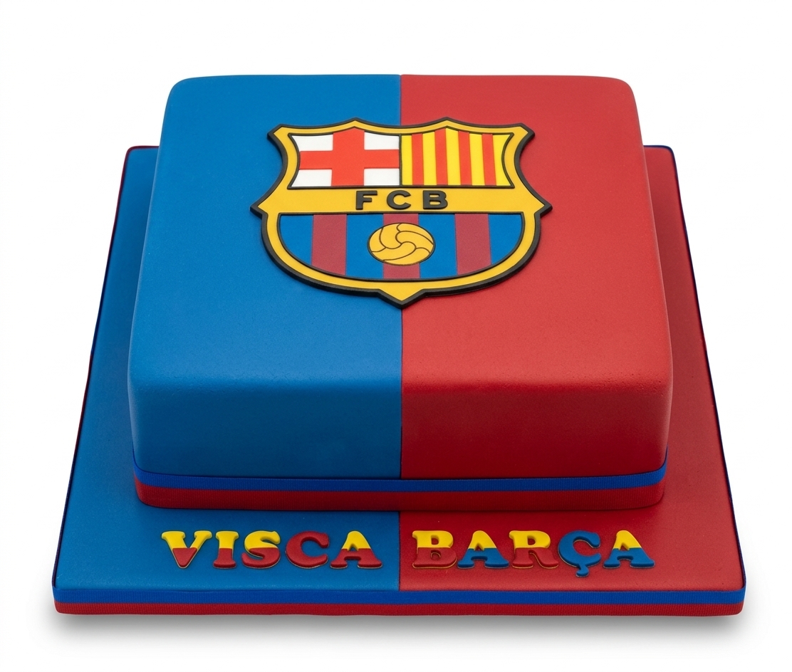FCB Football Birthday Cake