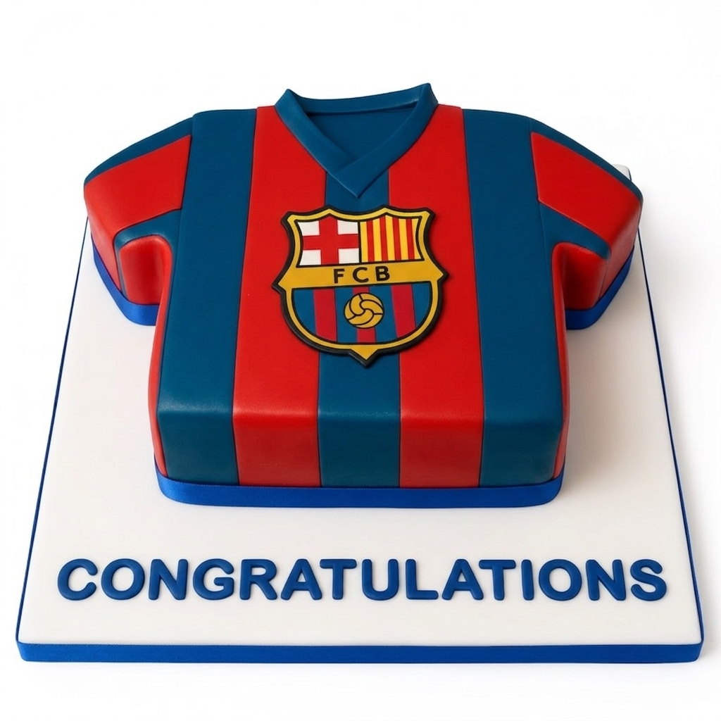 FC Barcelona Football Shirt Birthday Cake