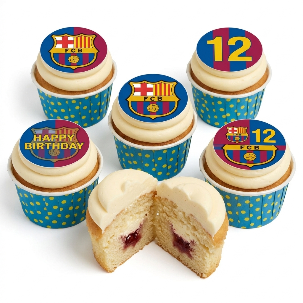 FC Barcelona Birthday Cupcakes