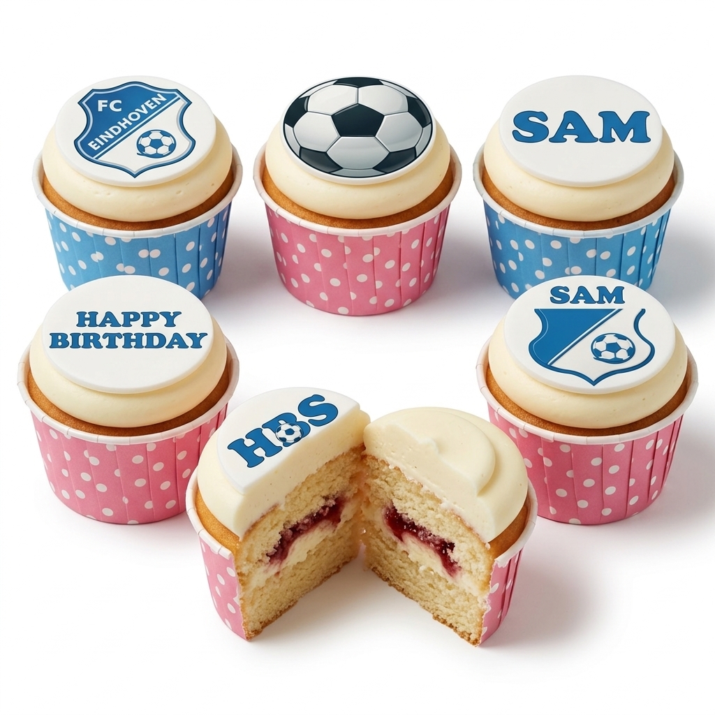 Football Theme Birthday Cupcakes