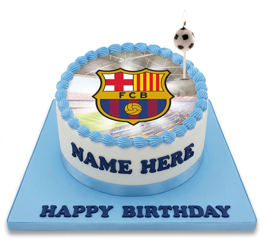 FC Barcelona Football Birthday Cake