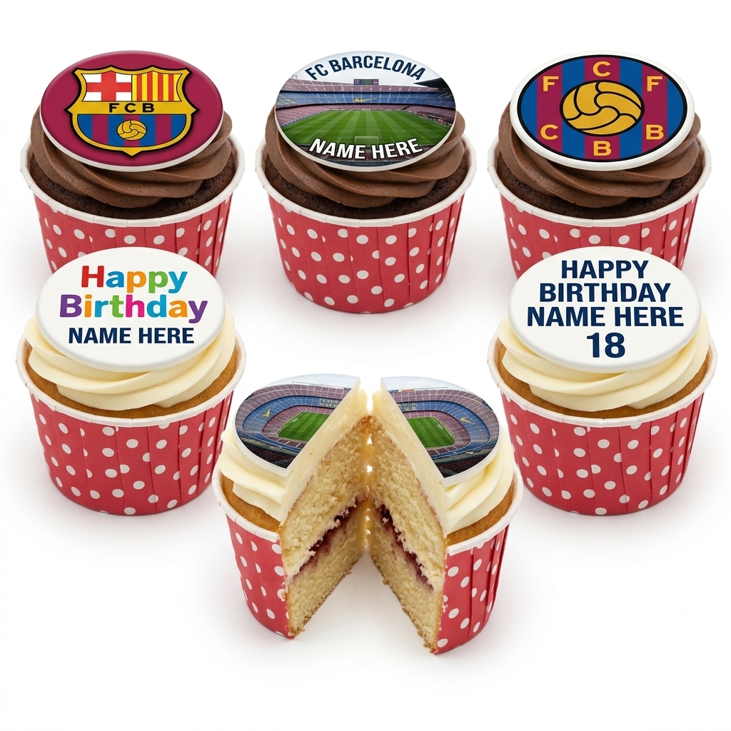 FC Barcelona Birthday Cupcakes