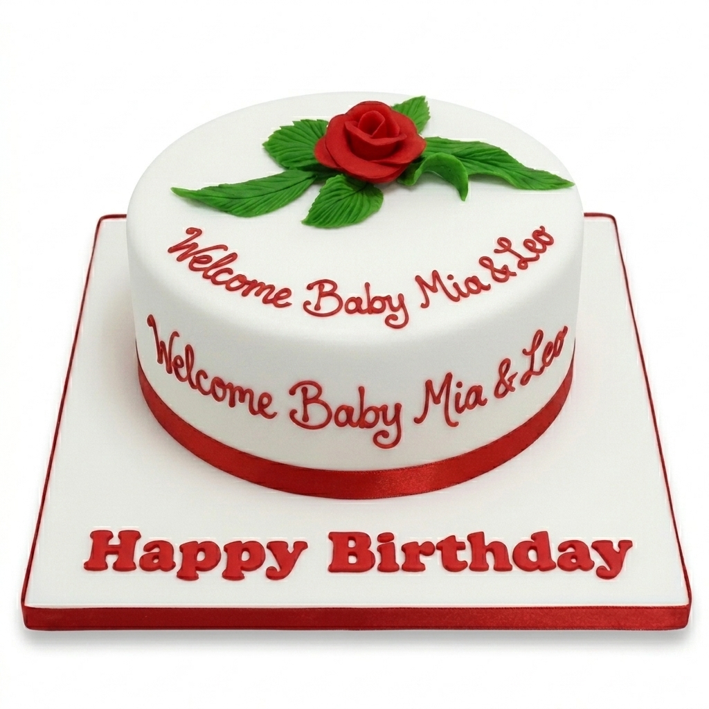 Floral Rose Birthday Cake