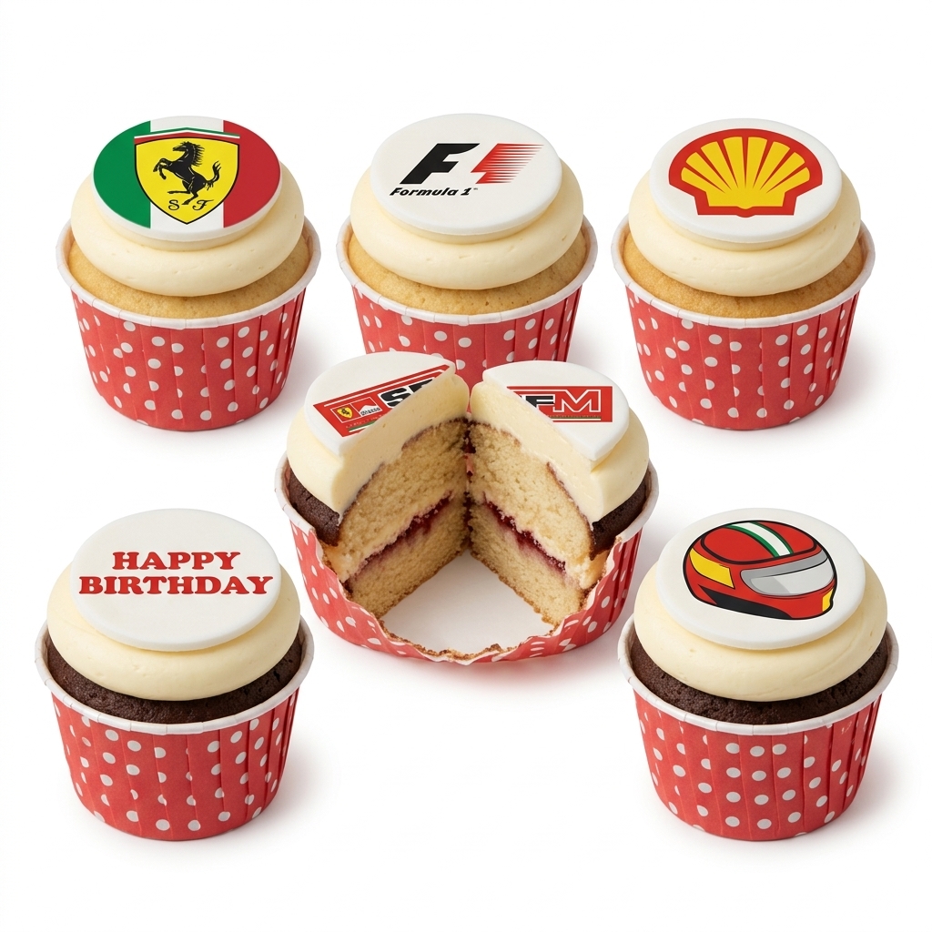 Formula 1 Racing Birthday Cupcakes