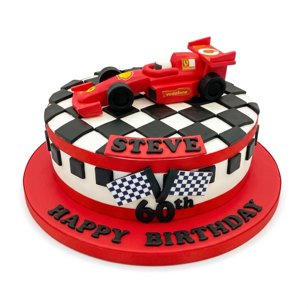 Formula 1 Racing Car Birthday Cake