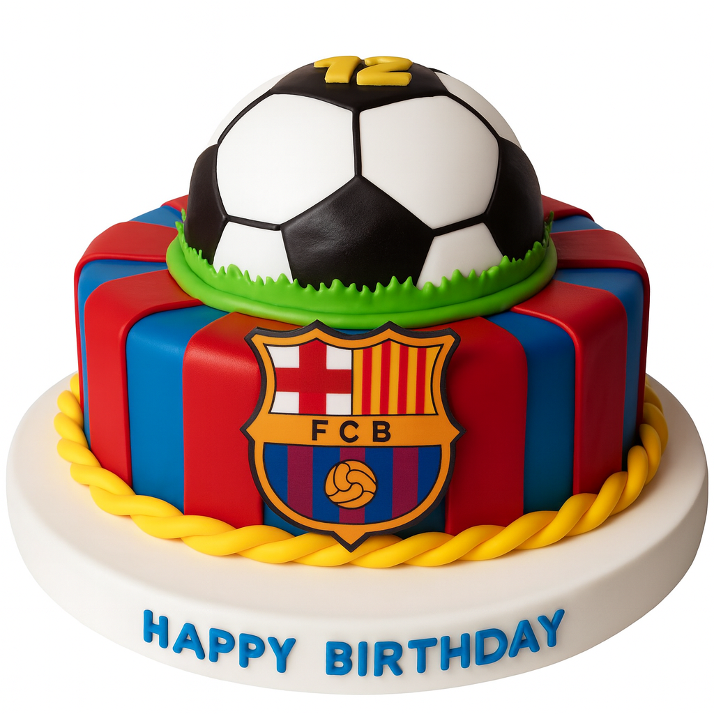 Football Themed Birthday Cake 