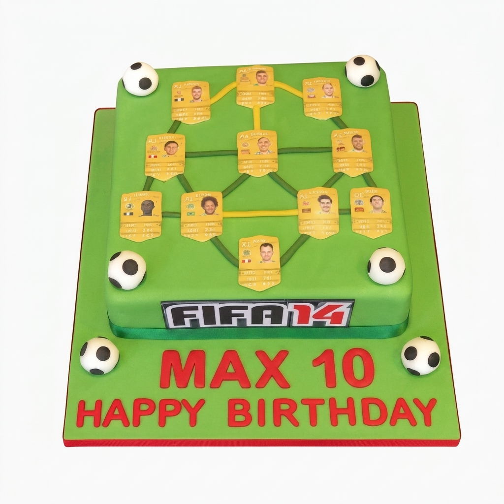 Football Formation Birthday Cake