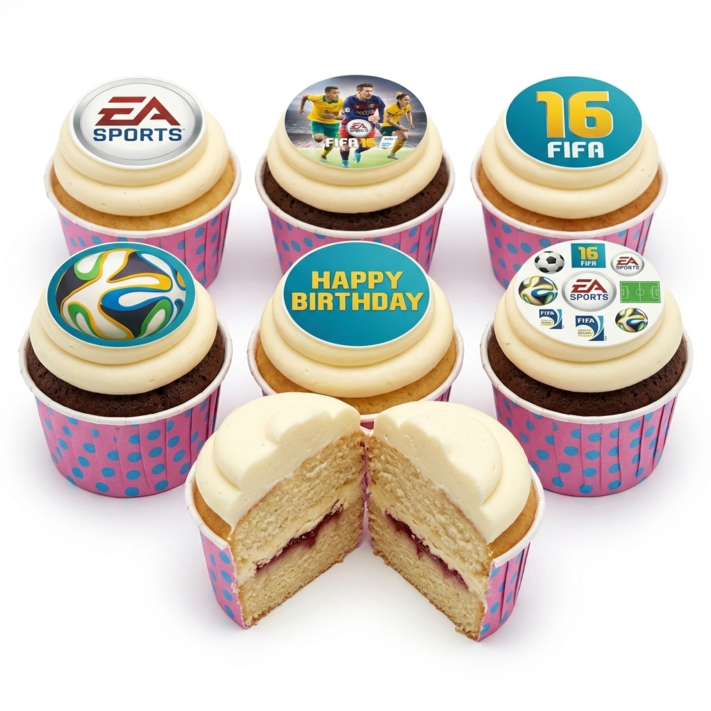 FIFA Football Birthday Cupcakes