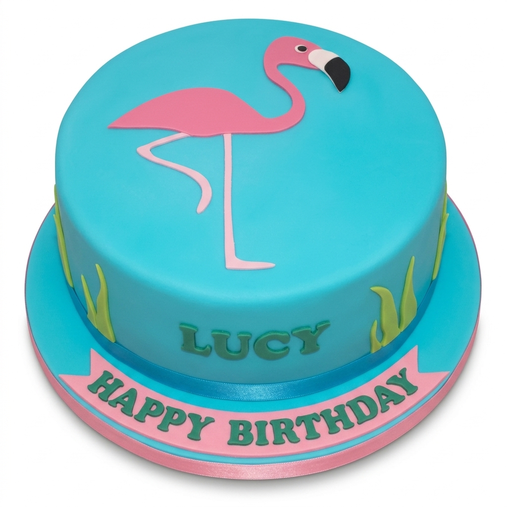 Flamingo Birthday Cake