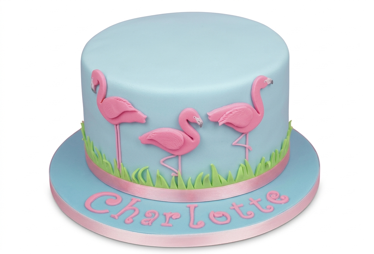 Flamingo Birthday Cake