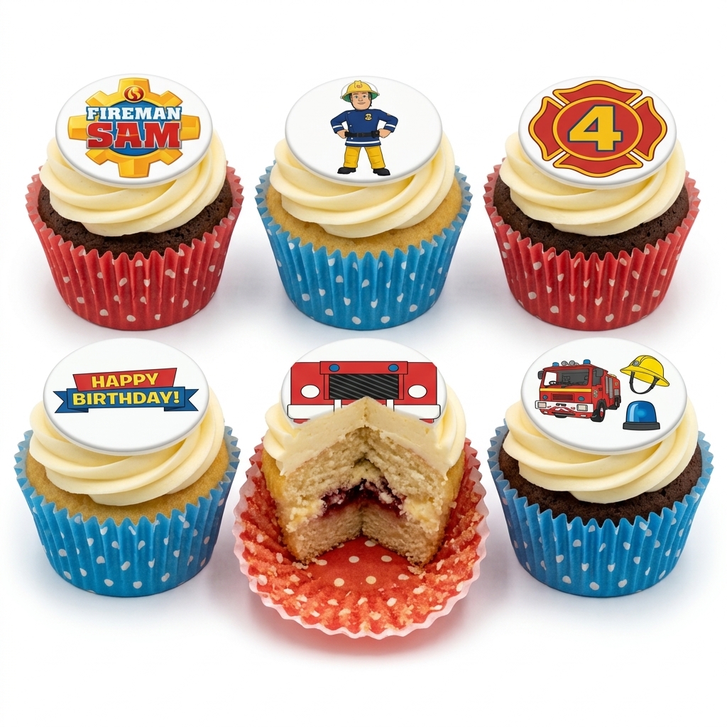 Fireman Sam Birthday Cupcakes