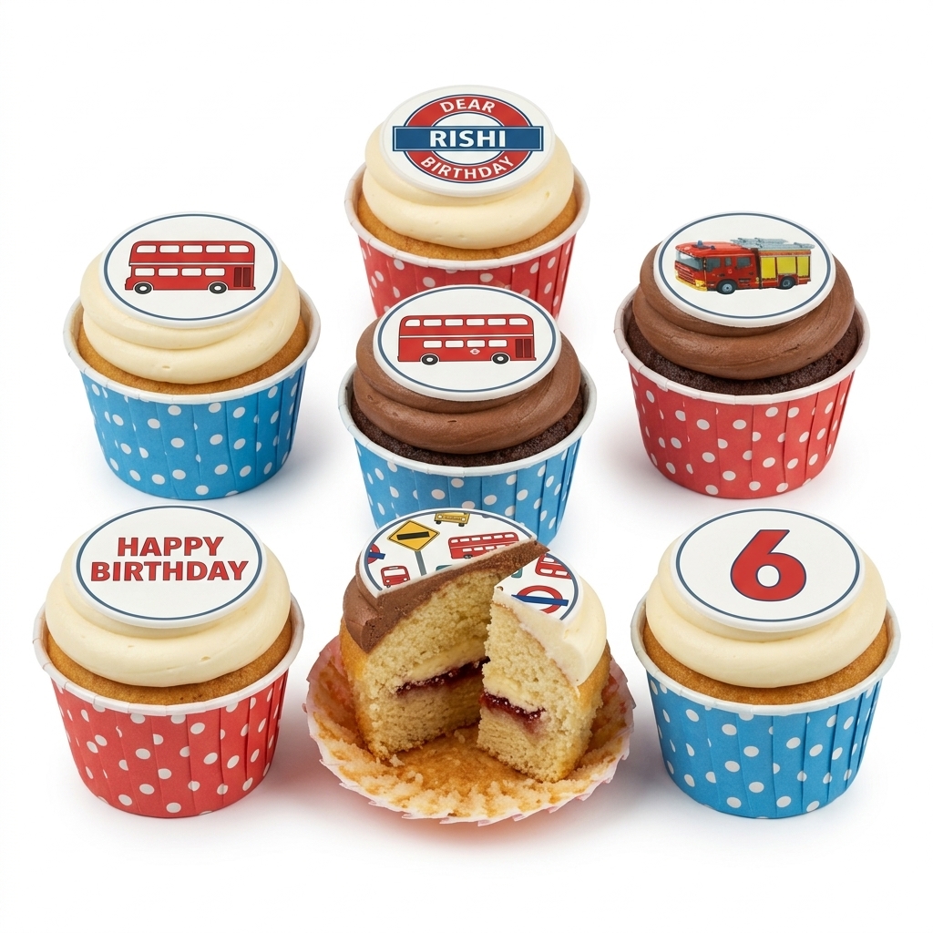 London Transport Birthday Cupcakes