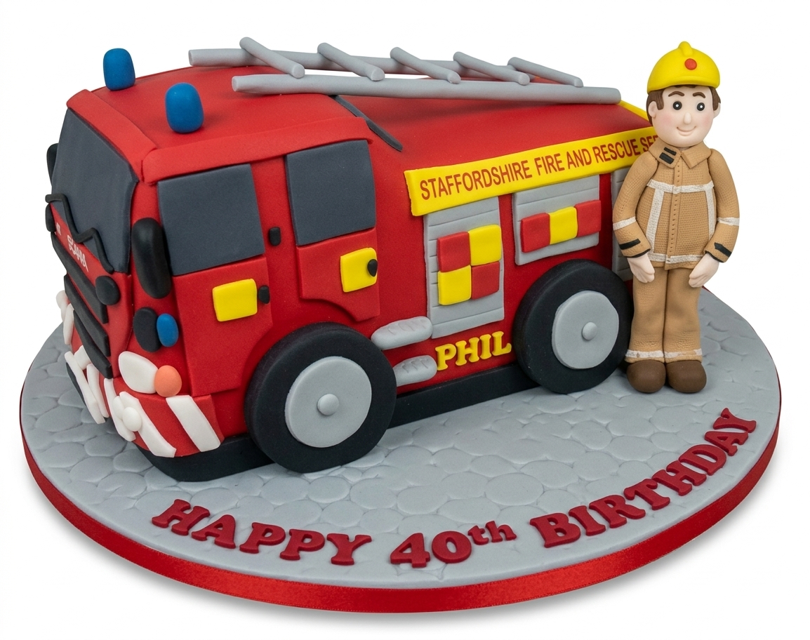 Fire Engine Birthday Cake