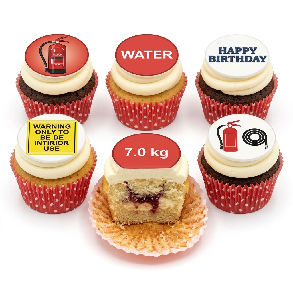 Firefighter Theme Birthday Cupcakes