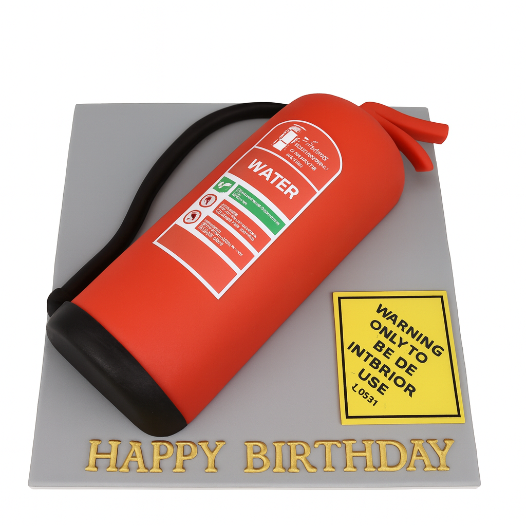Fire Extinguisher Cake