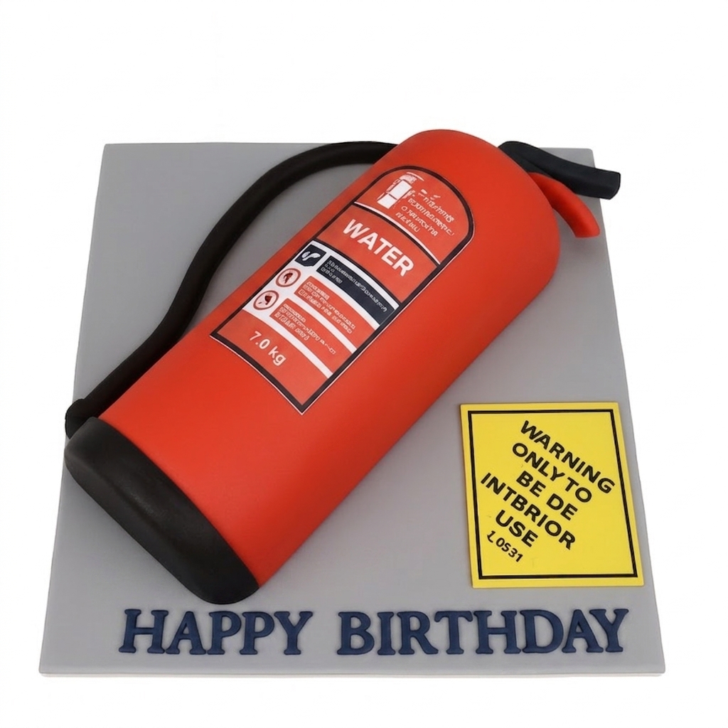 Fire Extinguisher Birthday Cake