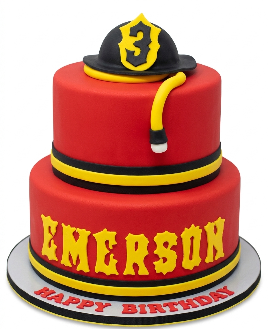 Fireman Birthday Cake for Kids
