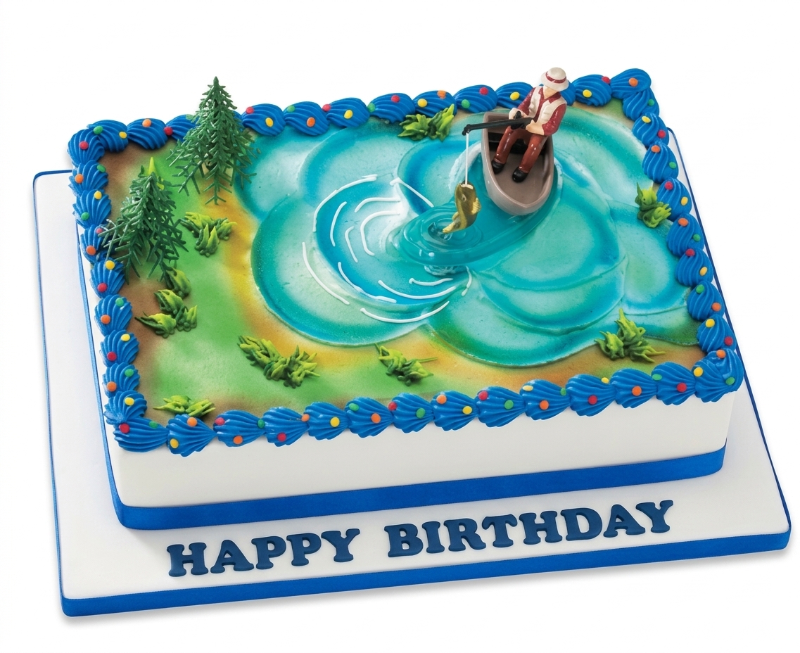 Fishing Adventure Birthday Cake