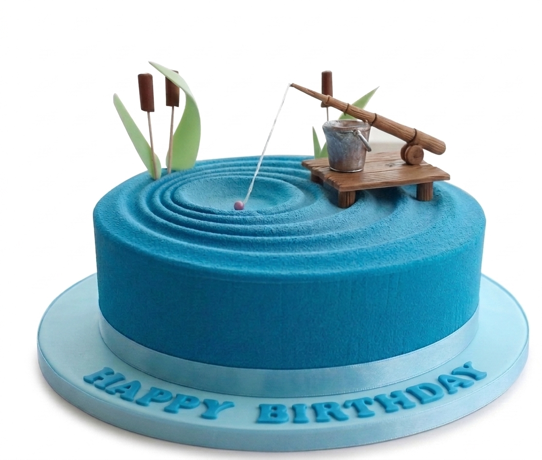 Fishing Theme Birthday Cake