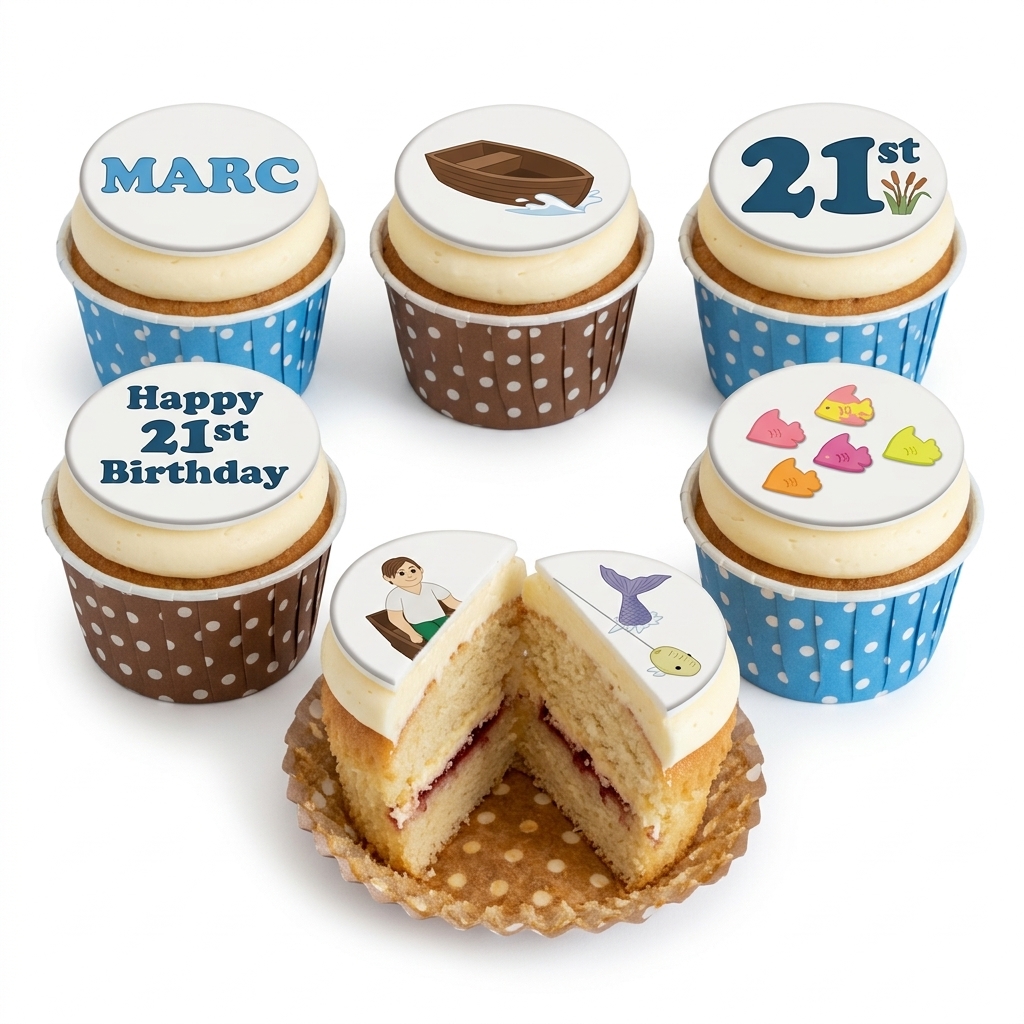 Fishing Birthday Cupcakes for Him