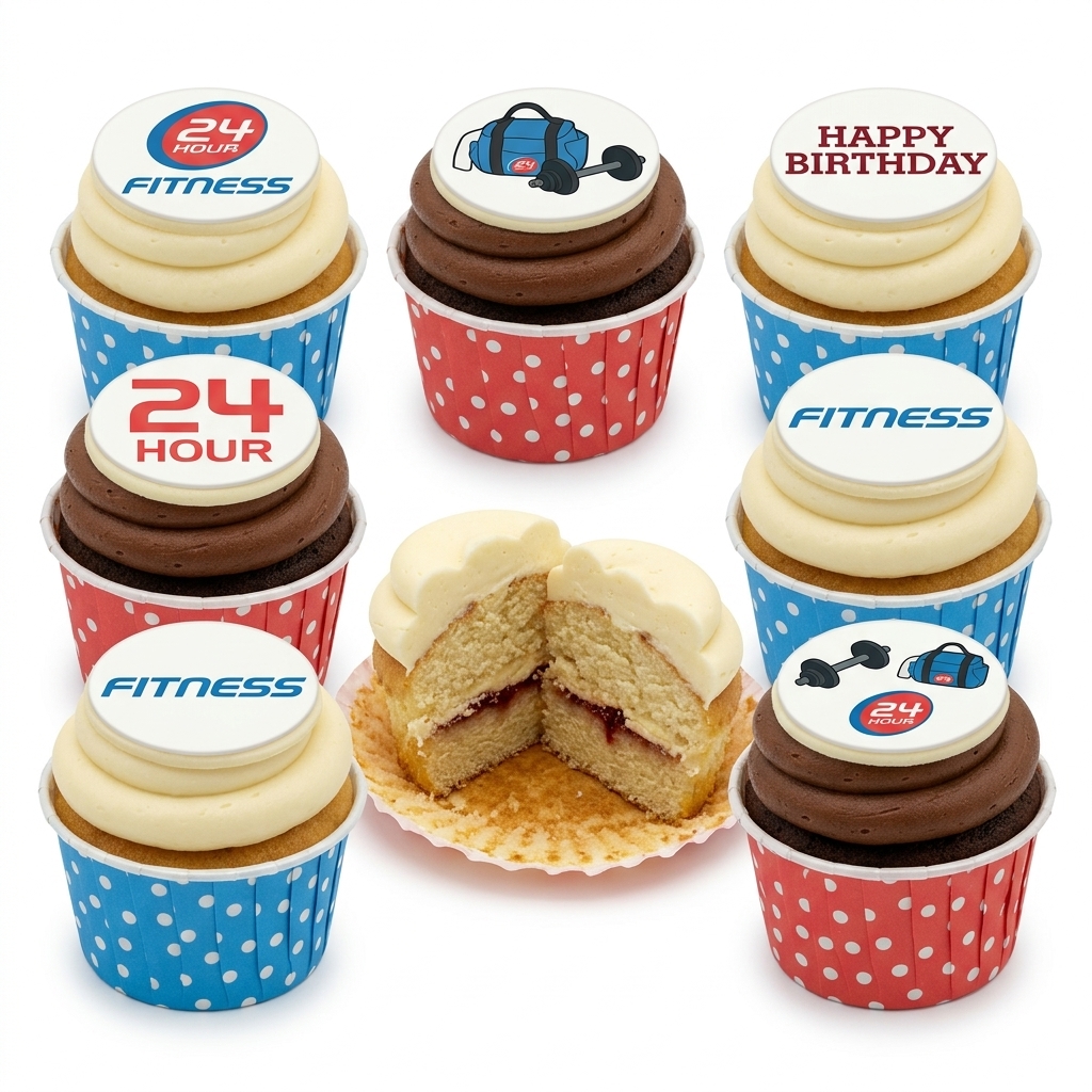 Fitness Theme Birthday Cupcakes