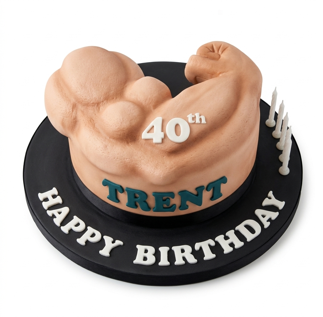 Gym Muscle Arm Birthday Cake for Men