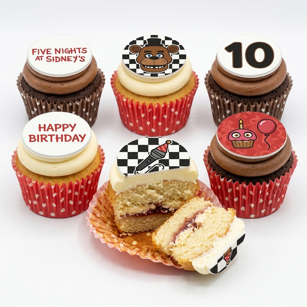 Five Nights at Freddy's Gaming Birthday Cupcakes
