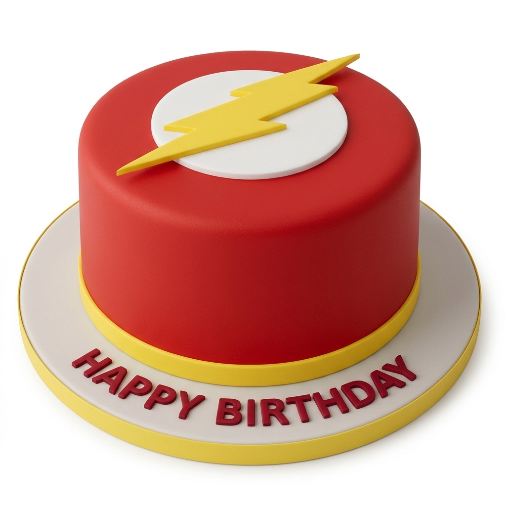 Flash Superhero Birthday Cake