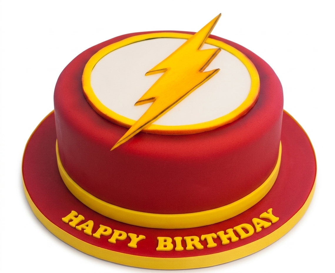 Flash Superhero Birthday Cake