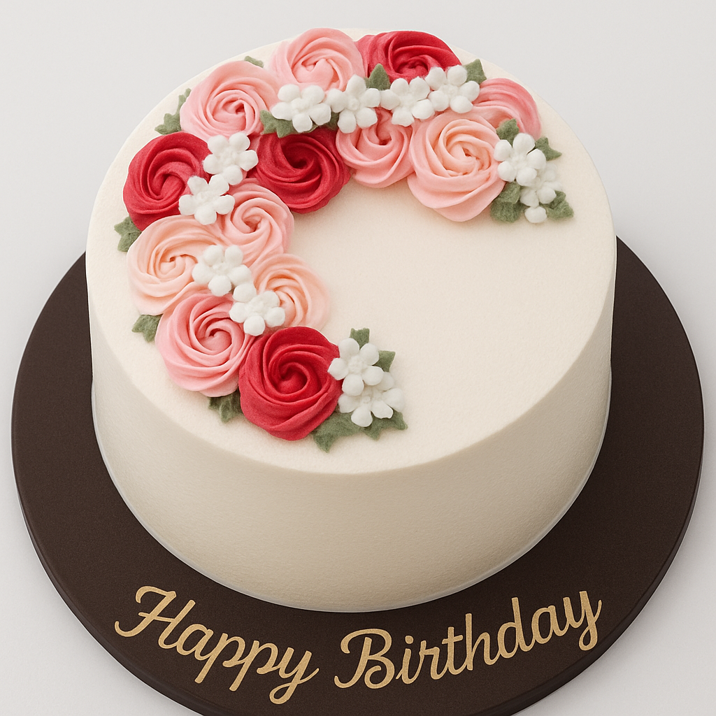 Floral Birthday Cake for Girls