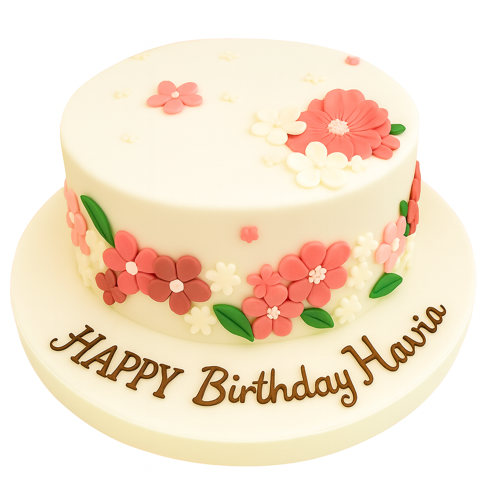Floral Birthday Cake for Girls
