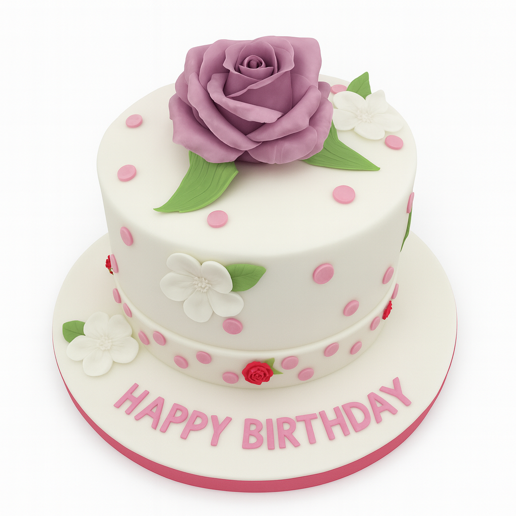 Floral Birthday Cake For Her