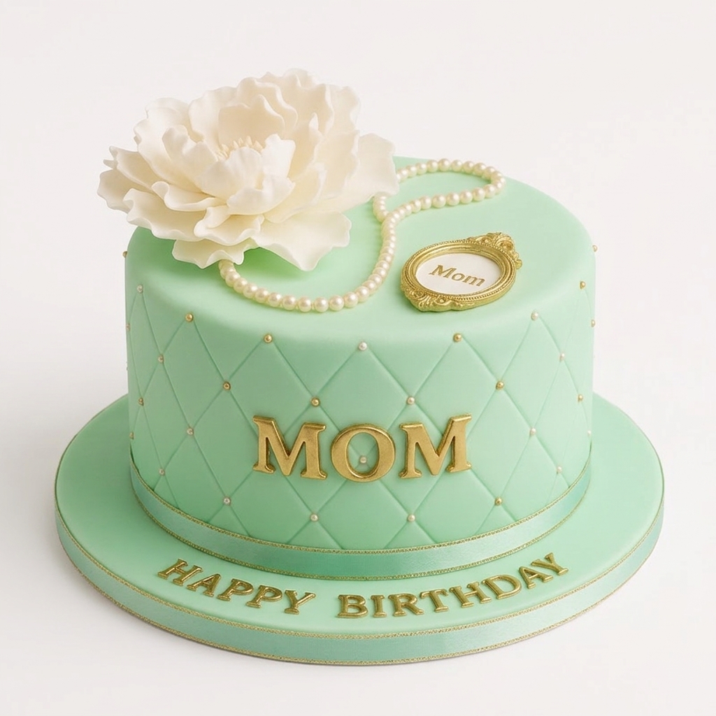 Elegant Floral Birthday Cake For Her