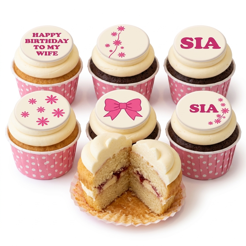 Floral Birthday Cupcakes for Her | Personalised Options