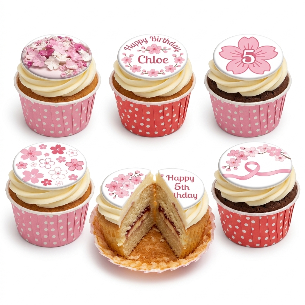 Floral Birthday Cupcakes for Her | Custom Age & Name