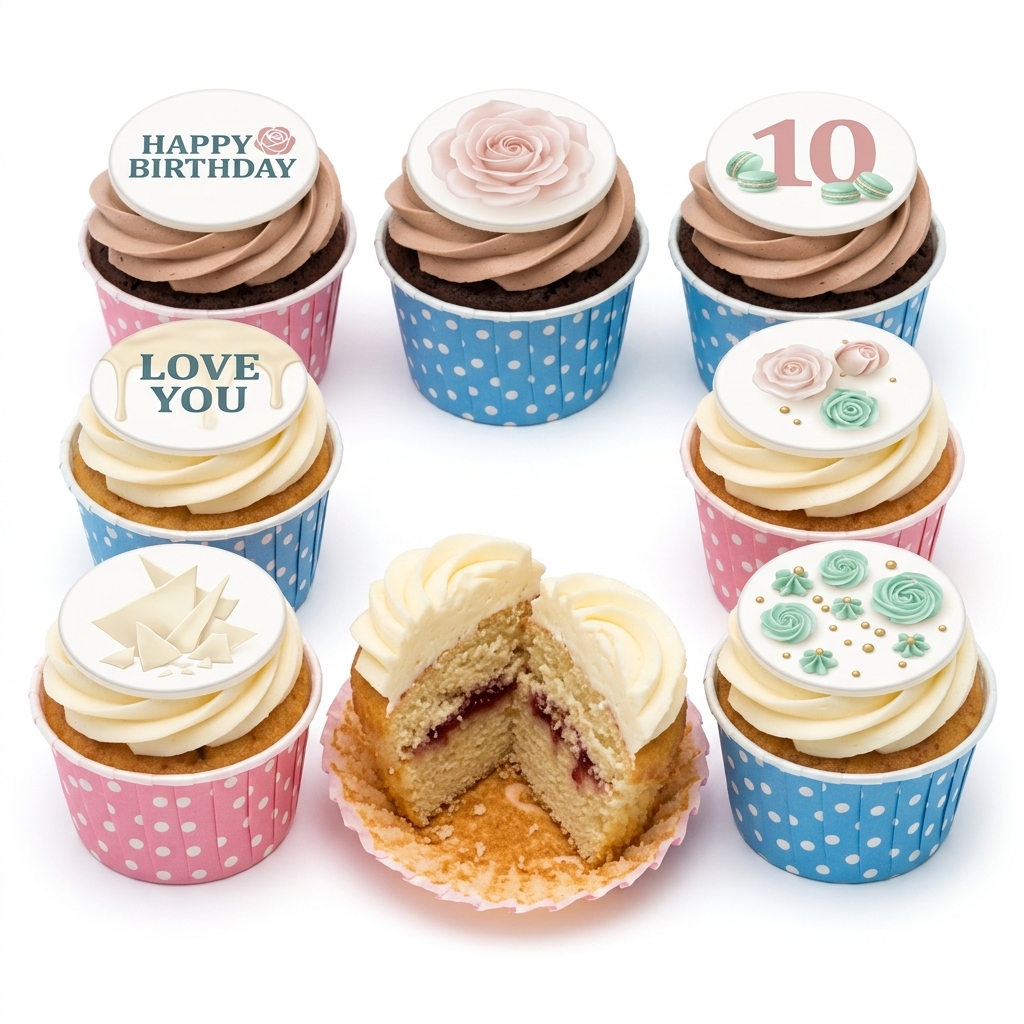 Floral Birthday Cupcakes for Her - Custom Age Available