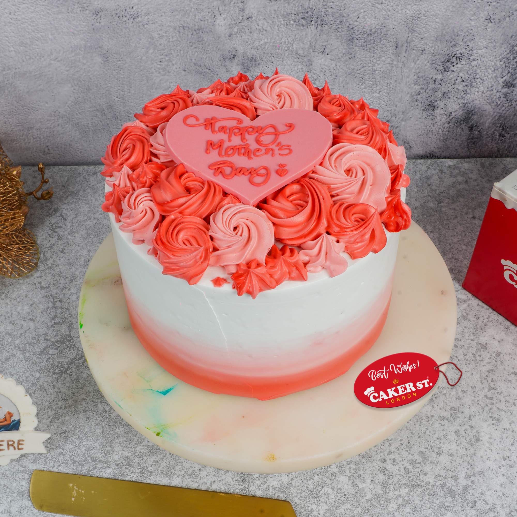 Floral Elegance Mothers Cake