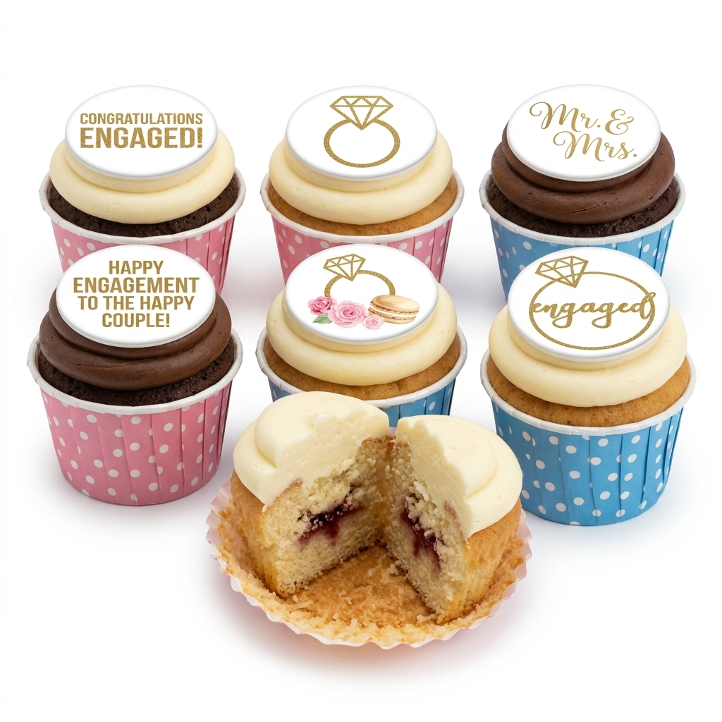 Congratulations Engagement Cupcakes