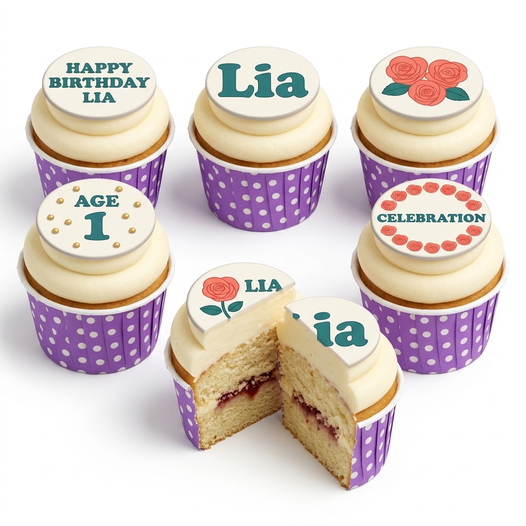 Elegant Floral Birthday Cupcakes